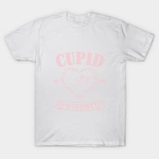 Cupid University T-Shirt, Cute Valentine's Day Shirt, Cute College Sweatshirt Classic T-Shirt, Pink T-Shirt